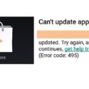 Como corregir el error 495 Play Store que causan algunas apps