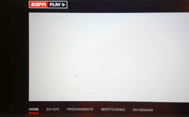 ESPN Play no funciona, se queda en blanco 5