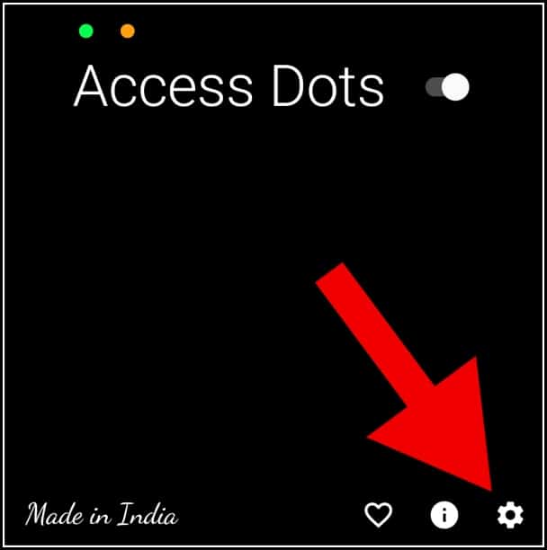 ajustes Access Dots