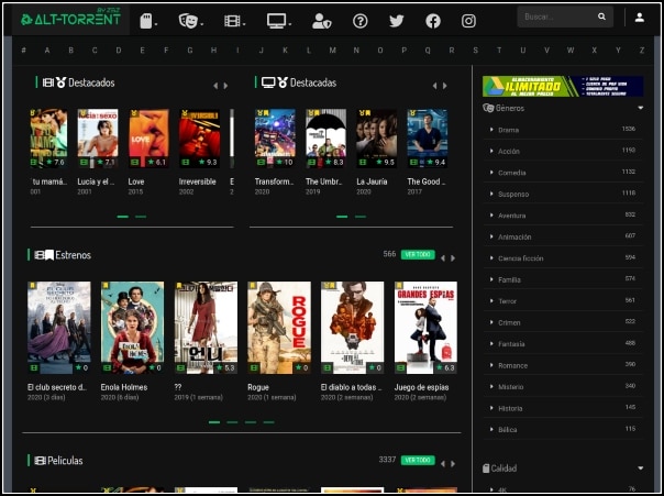 paginas para descargar peliculas en torrent