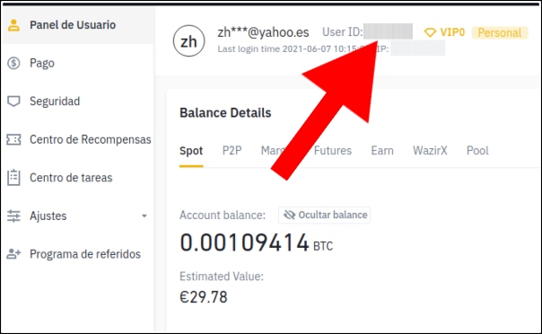 binance id